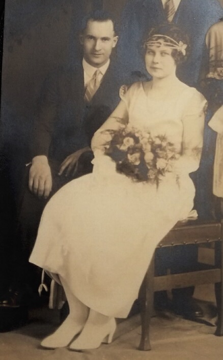 Anna Rachel Bratton and Floyd Alexander Levely on their wedding day.