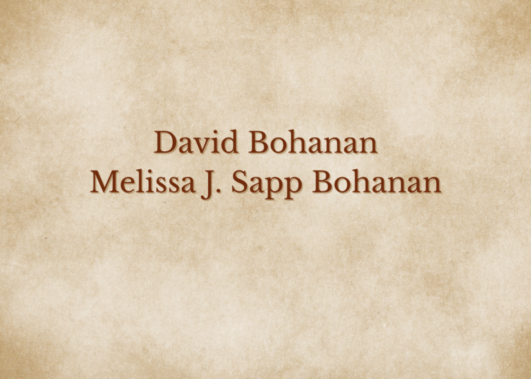 David Bohanan and Melissa J. “Lissy” Sapp