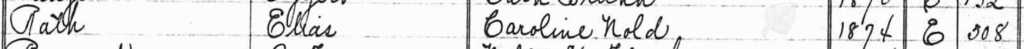 California, U.S., County Birth, Marriage, and Death Records, 1849-1980 marriage of Elias Rath to Caroline Nold in 1874