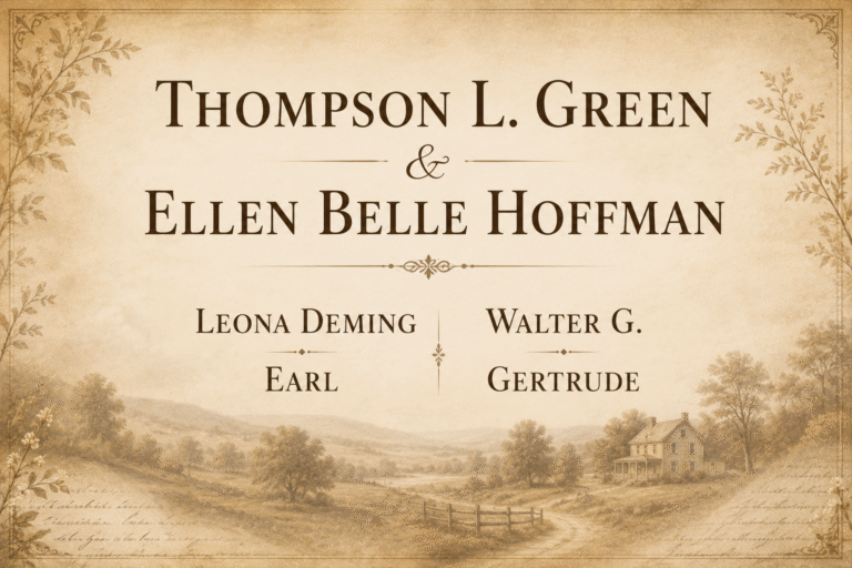 The Family of Thompson L. Green and Ellen Belle Hoffman